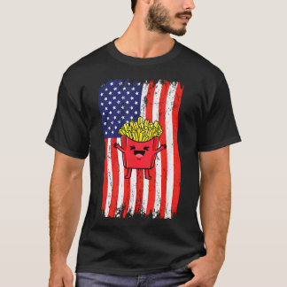 Camiseta Banderas Americanas Fritas Francesas