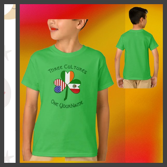 Camiseta Banderas americanas irlandesas de México destrozan (Subido por el creador)