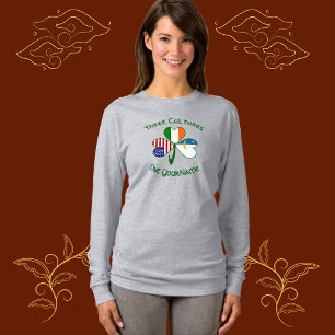 Camiseta Banderas Azor Irish American Shamrock Personalizad