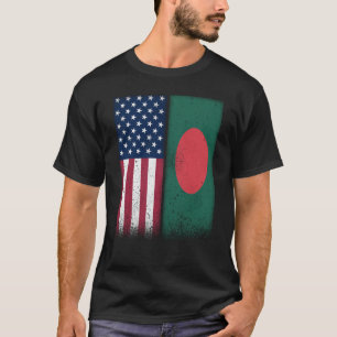 Camiseta Banderas bangladesíes estadounidenses se enorgulle