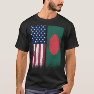 Camiseta Banderas bangladesíes estadounidenses se enorgulle