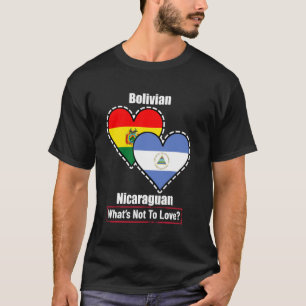 Camiseta Banderas Bolivianas Nicaragüenses Corazón Qué No A