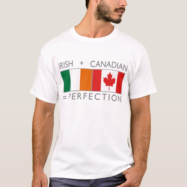 Camiseta banderas canadienses irlandesas (Anverso)
