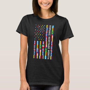 Camiseta Banderas Celebración del Mes del Patrimonio Nacion