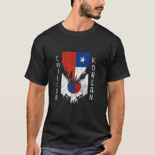 Camiseta Banderas chilenas coreanas arrancaron en Chile Cor