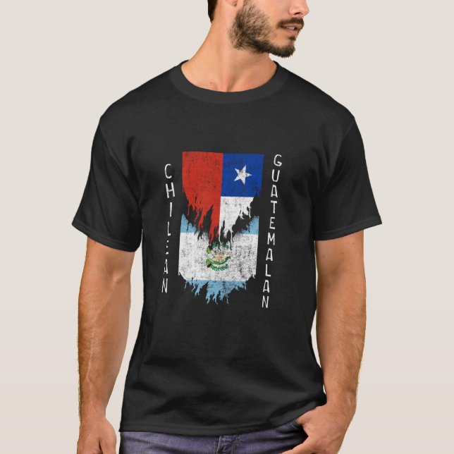 Camiseta Banderas chilenas guatemaltecas arrancadas en Chil (Anverso)