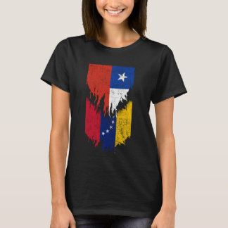 Camiseta Banderas chilenas venezolanas arrancaron en Chile