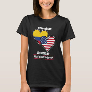 Camiseta Banderas Colombianas Americanas del Corazón Qué No