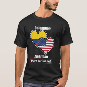 Camiseta Banderas Colombianas Americanas del Corazón Qué No