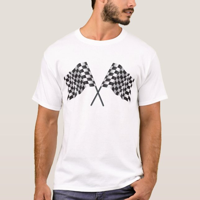 Camiseta banderas cruzadas a cuadros (Anverso)