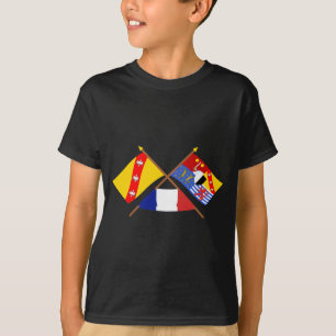 Camiseta Banderas cruzadas de Lorena y de Mosela