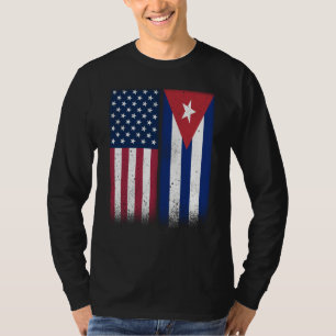 Camiseta Banderas cubanas americanas de Cuba Orgulloso USA