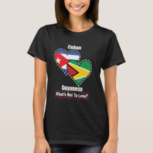 Camiseta Banderas cubanas guyanesas que no quieren