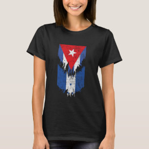 Camiseta Banderas cubanas hondureñas rotas en Cuba Honduras