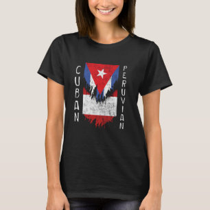 Camiseta Banderas cubanas peruanas arrancaron Cuba Perú