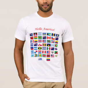 Camiseta Banderas de América