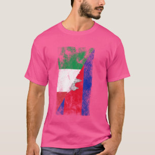 Camiseta Banderas de Camboya de Italia - Camboyano Italiano