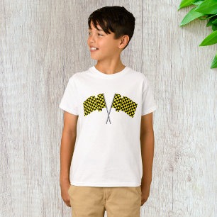 Camiseta Banderas de carreras amarillas y negras