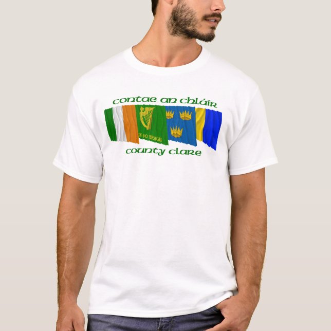 Camiseta Banderas de Clare del condado (Anverso)