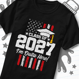 Camiseta Banderas de Estados Unidos de la Graduación de últ