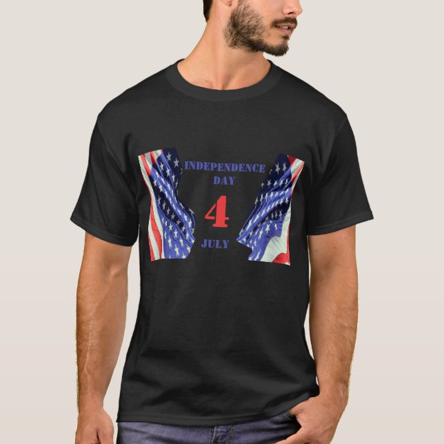 Camiseta Banderas de Estados Unidos por el Día de la Indepe (Anverso)
