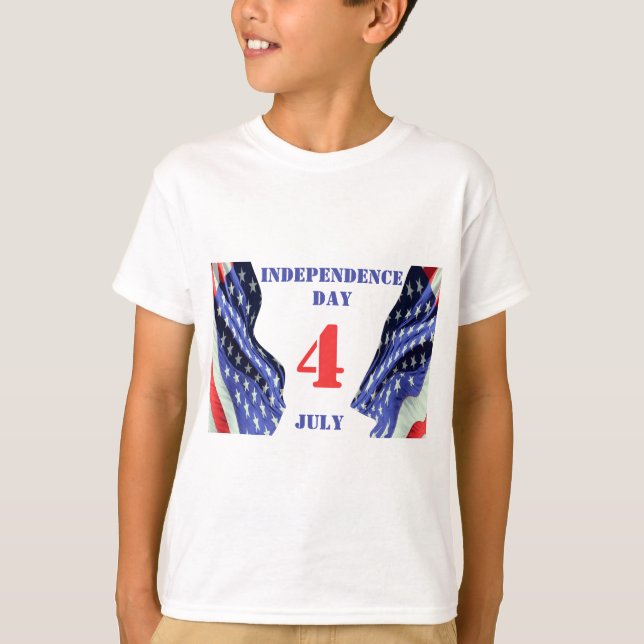 Camiseta Banderas de Estados Unidos por el Día de la Indepe (Anverso)