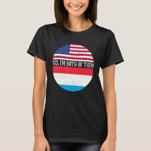 Camiseta Banderas de Estados Unidos y Luxemburgo Sí, los do