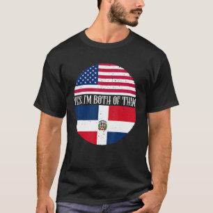 Camiseta Banderas de Estados Unidos y República Dominicana