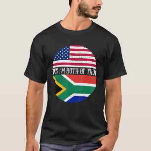 Camiseta Banderas de Estados Unidos y Sudáfrica Sí, los dos