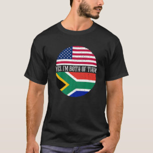 Camiseta Banderas de Estados Unidos y Sudáfrica Sí, los dos