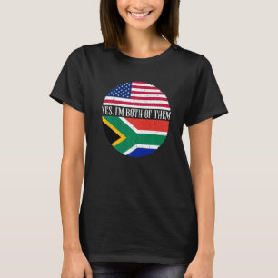 Camiseta Banderas de Estados Unidos y Sudáfrica Sí, los dos
