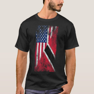 Camiseta Banderas de Estados Unidos y Trinidad y Tobago - E