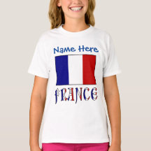 Banderas de Francia Personalizadas Niñas Herencia