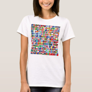 Camiseta Banderas de la nación de todos los países del mund