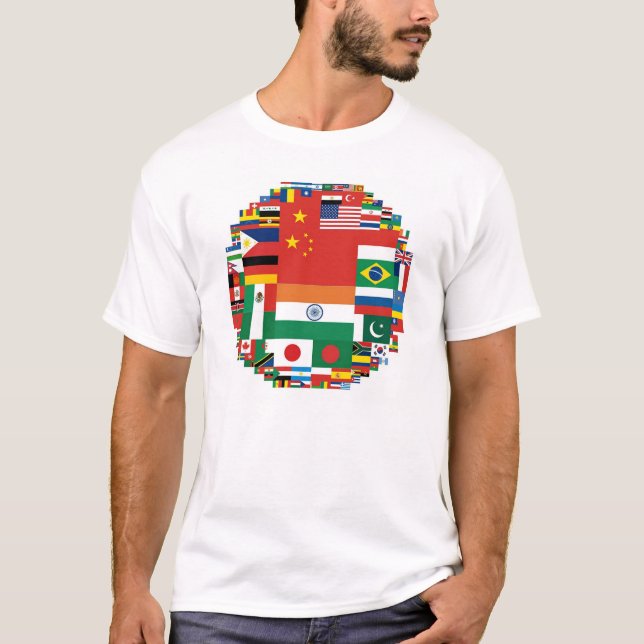 Camiseta Banderas de la población (Anverso)