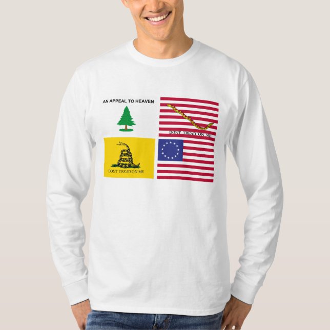 Camiseta Banderas de la revolución americana (Anverso)