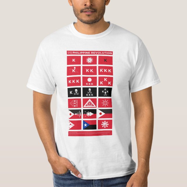 Camiseta Banderas de la revolución filipina (Anverso)