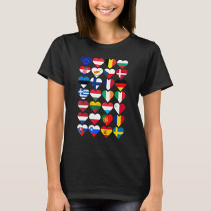 Camiseta Banderas De La Unión Europea