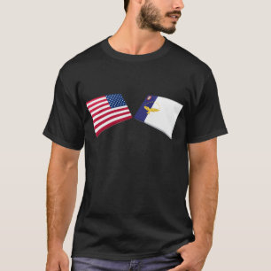 Camiseta Banderas de los E.E.U.U. y de Azores