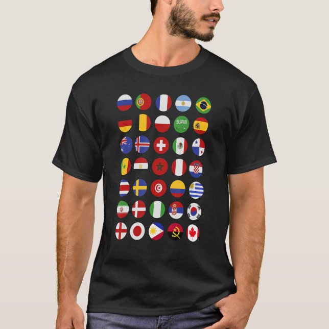 Camiseta Banderas de los países Banderas internacionales de (Anverso)