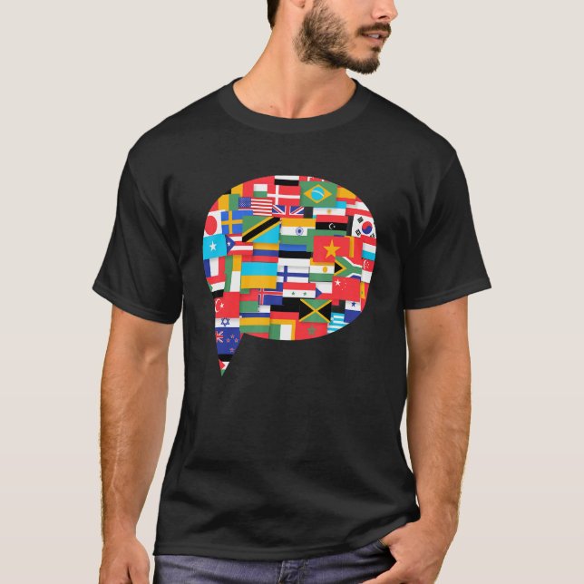 Camiseta Banderas De Los Países Del Mundo Internacional (Anverso)