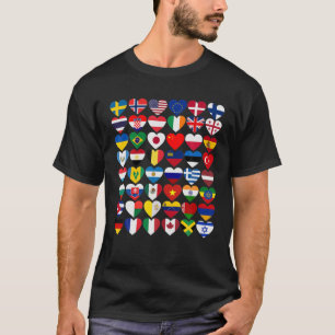 Camiseta Banderas De Los Países Del Mundo,Internacional
