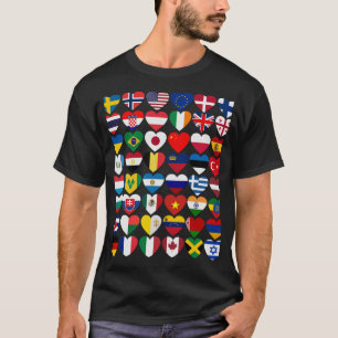 Camiseta Banderas De Los Países Del Mundo,Internacional