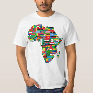 Camiseta Banderas de mapas africanos