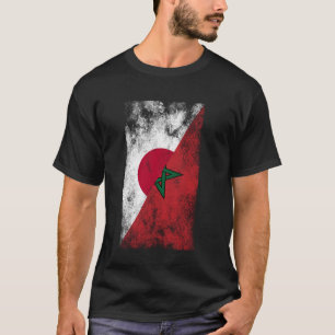Camiseta Banderas de Marruecos de Japón - Marroquí japonés