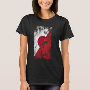 Camiseta Banderas de Marruecos de Japón - Marroquí japonés