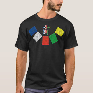 Camiseta Banderas de oración de OM tibetano