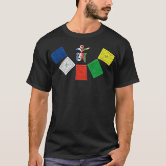 Camiseta Banderas de oración de OM tibetano