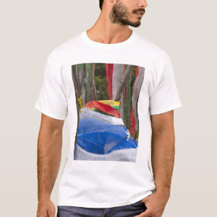 Camiseta Banderas de oración en la montaña, paso de Yotongl