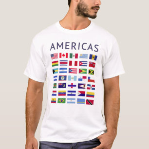 Camiseta Banderas de países de América Banderas nacionales 
